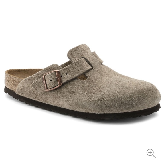 Birkenstock Other - NWT Birkenstock Boston Suede Leather Clogs Taupe